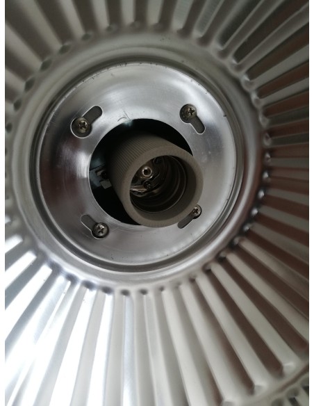 Komplett schwarzer E40-Industriereflektor (ohne/mit Strom)